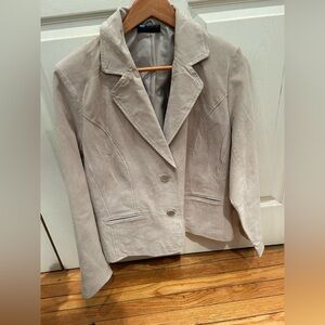 Womens Blazer Suede Jacket L/XL